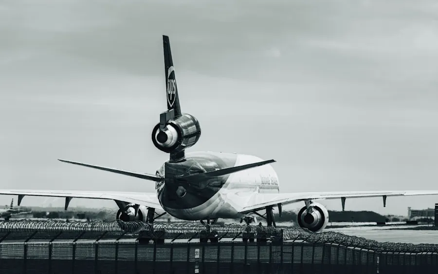 Cargo freighter aircraft at the airport